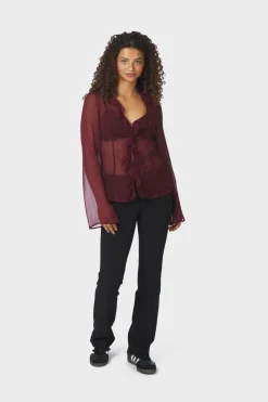 Hot Neo Noir Valappa Chiffon Blouse 166668 682