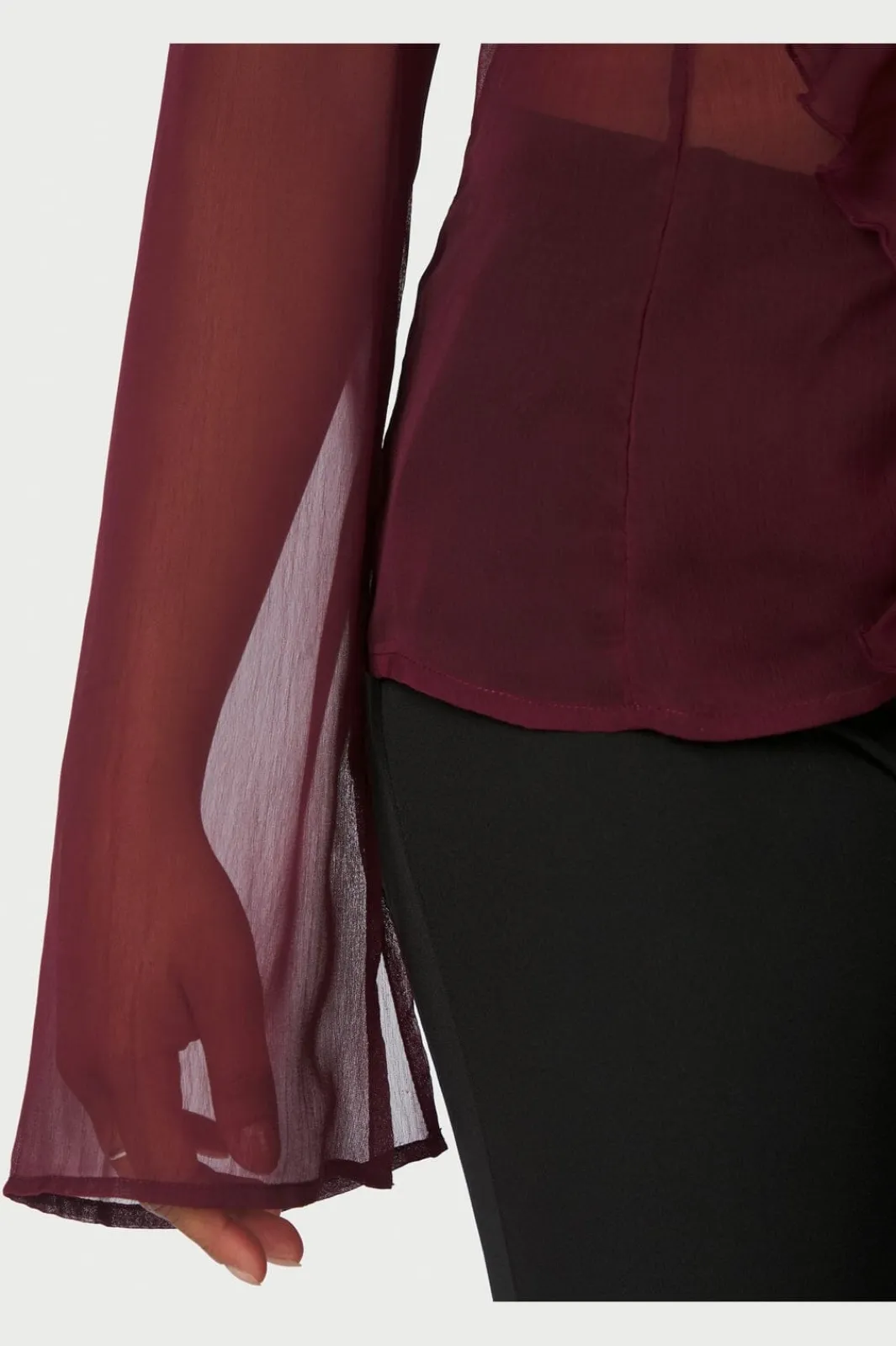 Hot Neo Noir Valappa Chiffon Blouse 166668 682