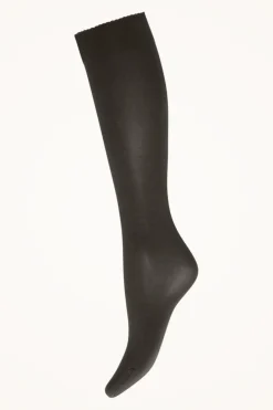 Hot Wolford Velvet De Luxe 50 Knee-highs 7212 Nearly Black