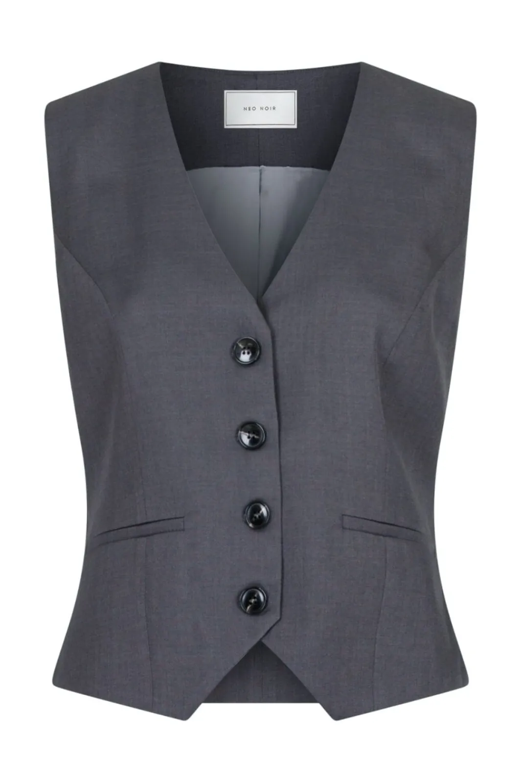 Discount Neo Noir Vendetta Melange Vest Dark Grey