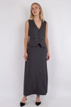 Discount Neo Noir Vendetta Melange Vest Dark Grey