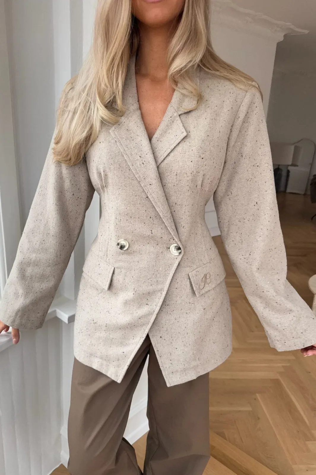 New BYIC Veraic Fitted Blazer A23749 Beige Melange