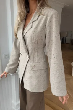 New BYIC Veraic Fitted Blazer A23749 Beige Melange