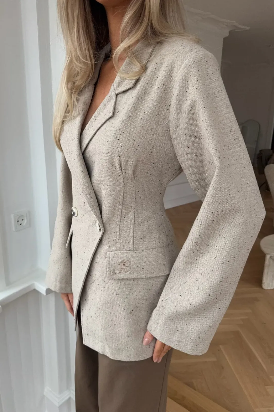 New BYIC Veraic Fitted Blazer A23749 Beige Melange