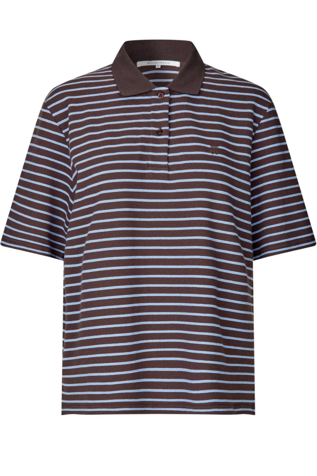 Outlet Second Female Verbie Polo Tee 60319 Chocolate Brown 6139