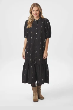 Neo Noir Veronica Flower Emb Dress 166846 100