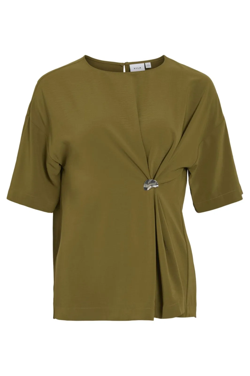 Online Vila Vicaroline 2/4 O-Neck Top 5036888 Fir Green