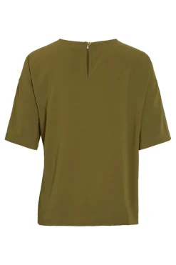 Online Vila Vicaroline 2/4 O-Neck Top 5036888 Fir Green