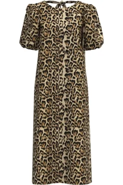 New Vila Vichia S/S Midi Dress 4719002 Birch Leopard