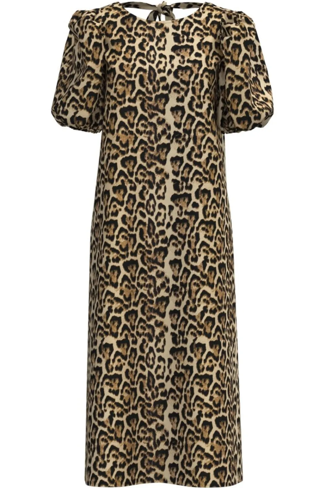 New Vila Vichia S/S Midi Dress 4719002 Birch Leopard