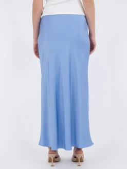 Online Neo Noir Vicky Heavy Sateen Skirt Dusty Blue
