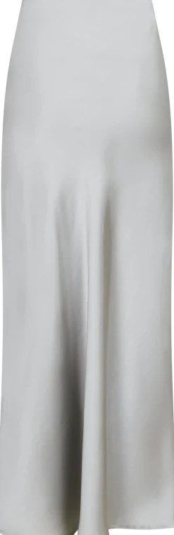 Neo Noir Vicky Heavy Sateen Skirt Silver