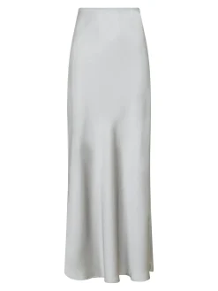 Neo Noir Vicky Heavy Sateen Skirt Silver