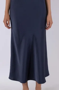 Best Neo Noir Vicky Heavy Sateen Skirt Midnight Blue