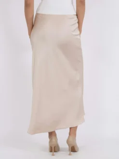 Online Neo Noir Vicky Heavy Sateen Skirt Champagne