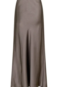 New Neo Noir Vicky Heavy Sateen Skirt Warm Grey