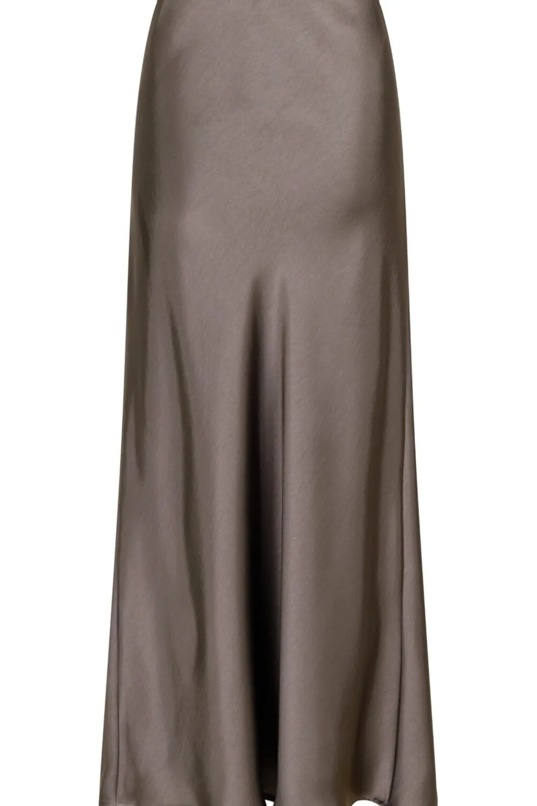 New Neo Noir Vicky Heavy Sateen Skirt Warm Grey
