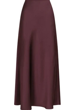 Outlet Neo Noir Vicky Heavy Sateen Skirt 159588 Burgundy