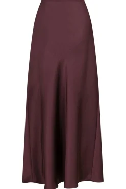 Outlet Neo Noir Vicky Heavy Sateen Skirt 159588 Burgundy