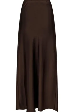 Discount Neo Noir Vicky Heavy Sateen Skirt 159588 Dark Brown