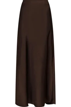 Discount Neo Noir Vicky Heavy Sateen Skirt 159588 Dark Brown