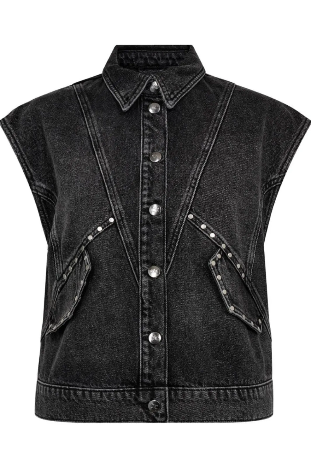 Discount Co´Couture Vickycc Stud Denim Vest 30367 96