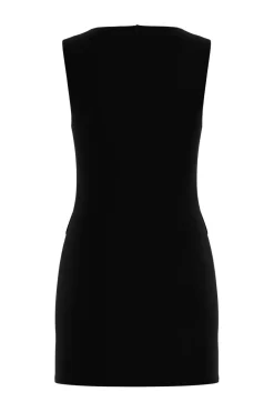Outlet Vila Viclara S/L Short Office Dress/Ka 4962031 Black Pearl Neck