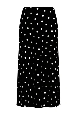 Best Vila Viellette Midi Skirt 5076667 Black Snow White Dots