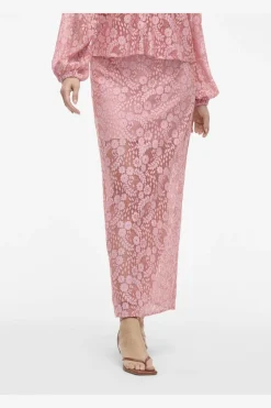 Vila Vihibo Midi Lace Skirt 4900037 Ballerina Two Tone Lace