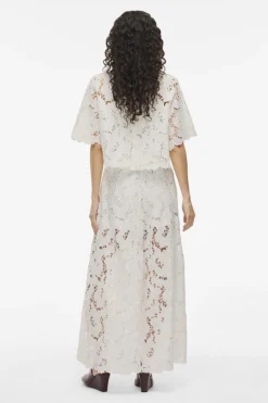 Hot Vila Vihylde Lace Pants 4907608 Cloud Dancer