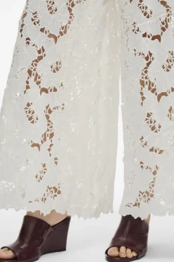 Hot Vila Vihylde Lace Pants 4907608 Cloud Dancer