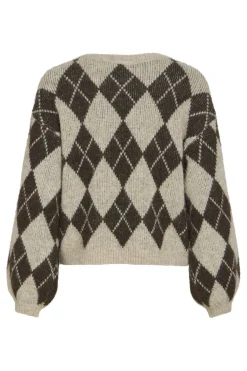 New Vila Vikarley L/S Knit Pullover 5102170 Natural Melange Falcon