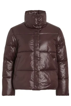 Online Vila Vilidda L/S Shinny Puffer Short Jacket 4897448 Fig