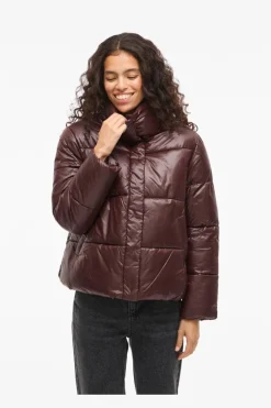 Online Vila Vilidda L/S Shinny Puffer Short Jacket 4897448 Fig