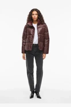 Online Vila Vilidda L/S Shinny Puffer Short Jacket 4897448 Fig
