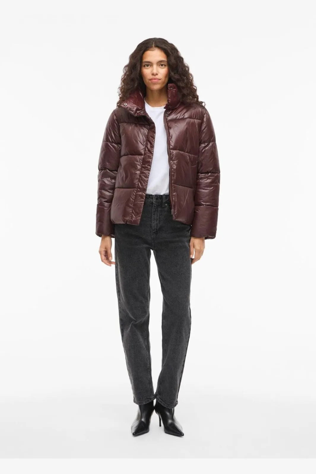 Online Vila Vilidda L/S Shinny Puffer Short Jacket 4897448 Fig