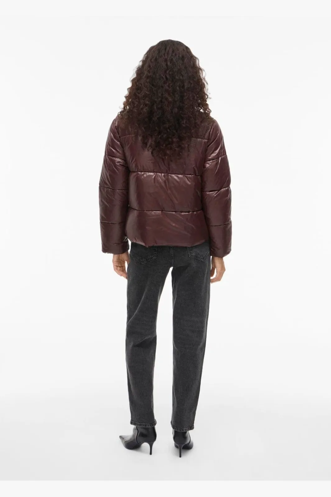 Online Vila Vilidda L/S Shinny Puffer Short Jacket 4897448 Fig