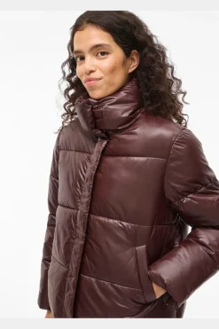 Online Vila Vilidda L/S Shinny Puffer Short Jacket 4897448 Fig