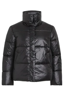 New Vila Vilidda L/S Shinny Puffer Short Jacket 4909324 Black