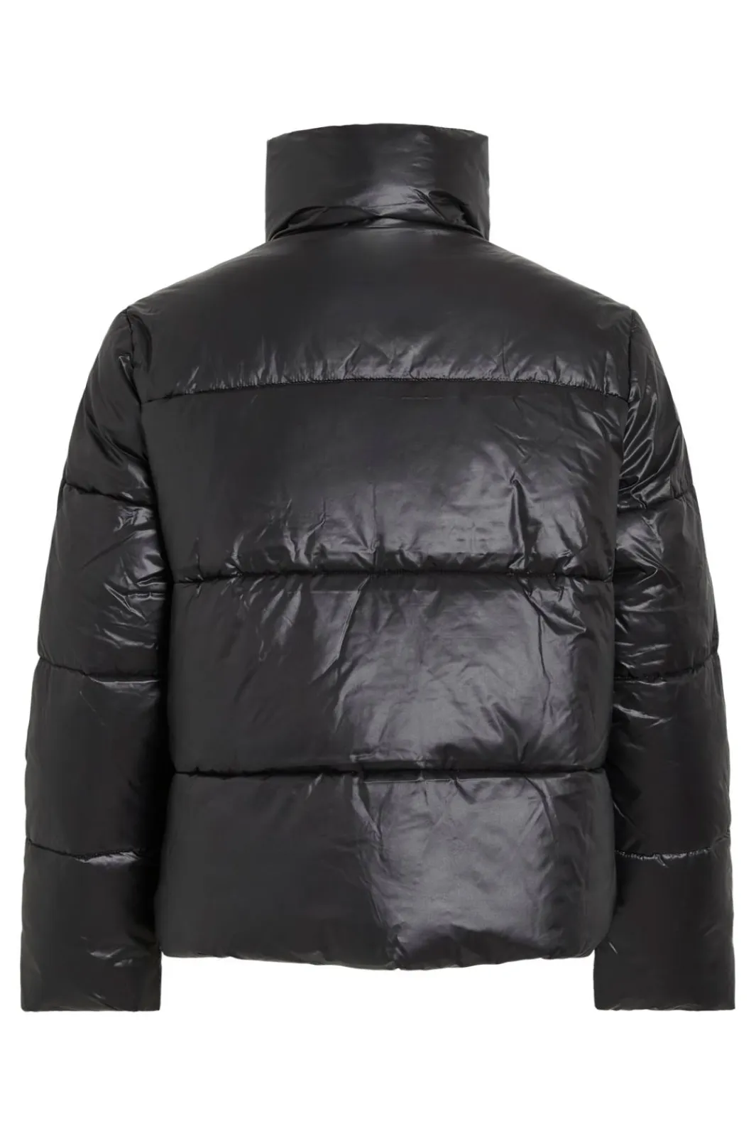 New Vila Vilidda L/S Shinny Puffer Short Jacket 4909324 Black