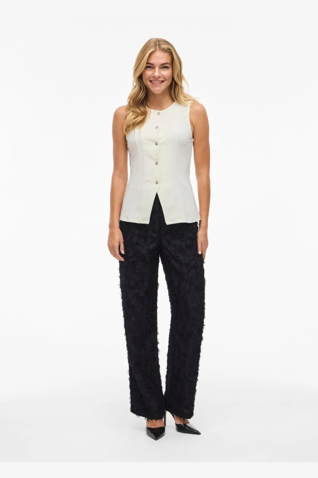 Outlet Vila Vimerlano O-Neck S/L Vest 4904180 Birch