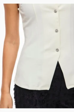 Outlet Vila Vimerlano O-Neck S/L Vest 4904180 Birch