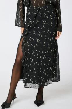 Best Neo Noir Vinza Flower Branch Skirt Black