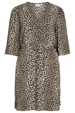 Vila Violine 3/4 Button Dress 4689743 Feather Gray Leo