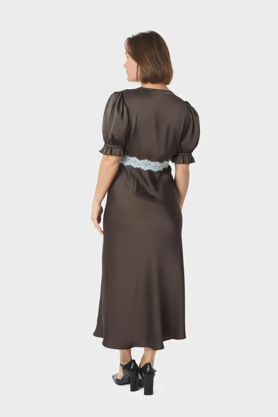 Clearance Neo Noir Vipe Lace Maxi Dress 167735 676