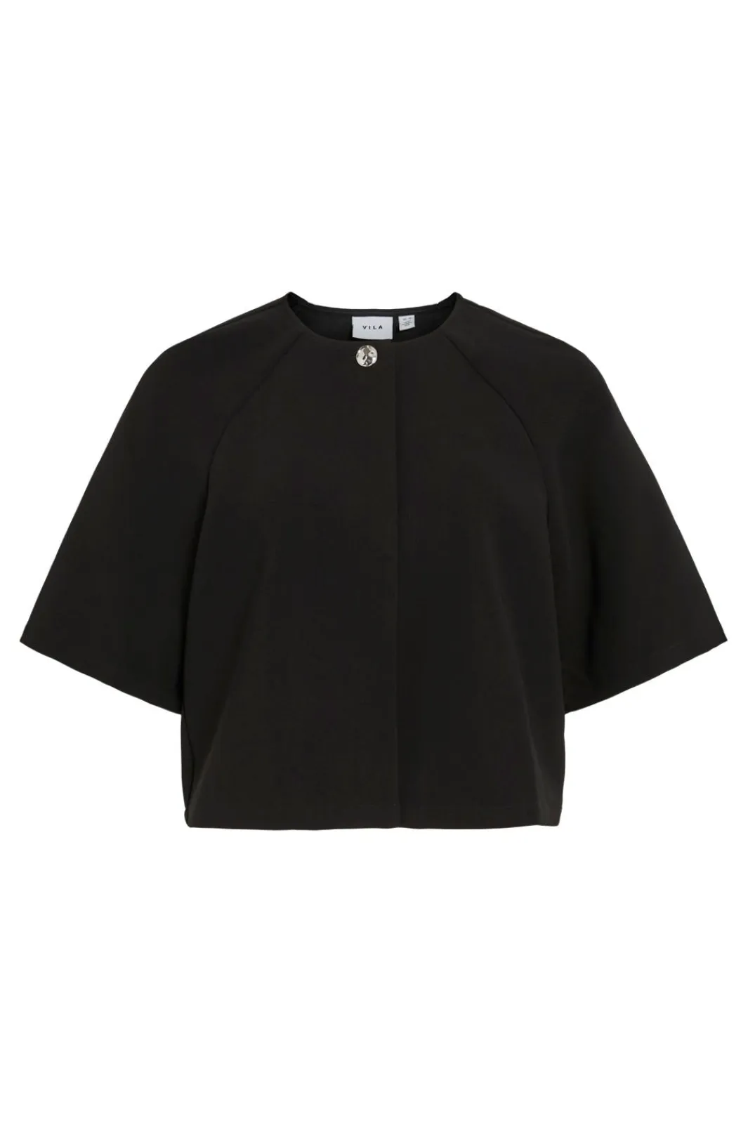 Best Vila Visabby 2/4 Open Short Top 4810886 Black Beauty