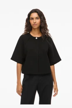 Best Vila Visabby 2/4 Open Short Top 4810886 Black Beauty