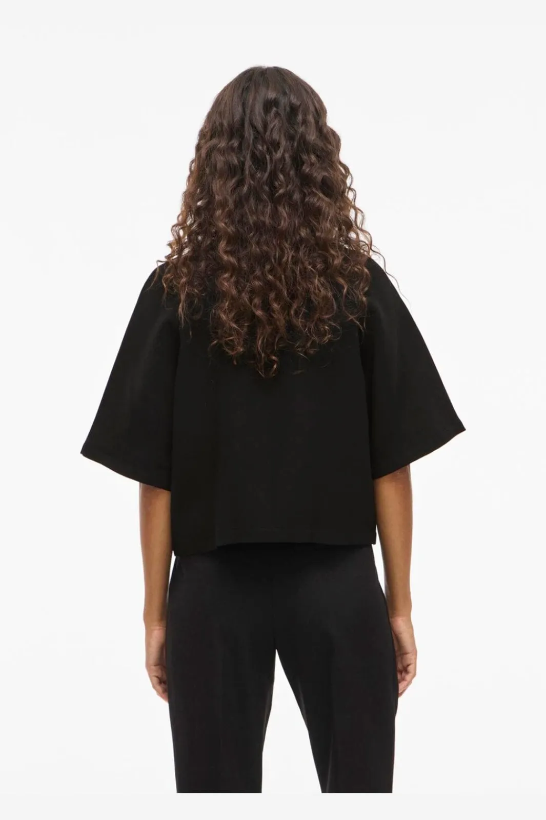 Best Vila Visabby 2/4 Open Short Top 4810886 Black Beauty