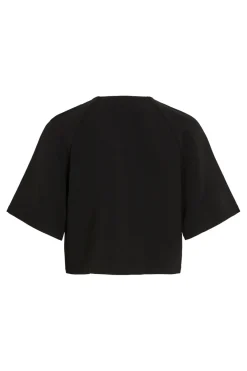 Best Vila Visabby 2/4 Open Short Top 4810886 Black Beauty