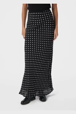 Clearance Neo Noir Viso Crepe Dot Skirt 167940 100